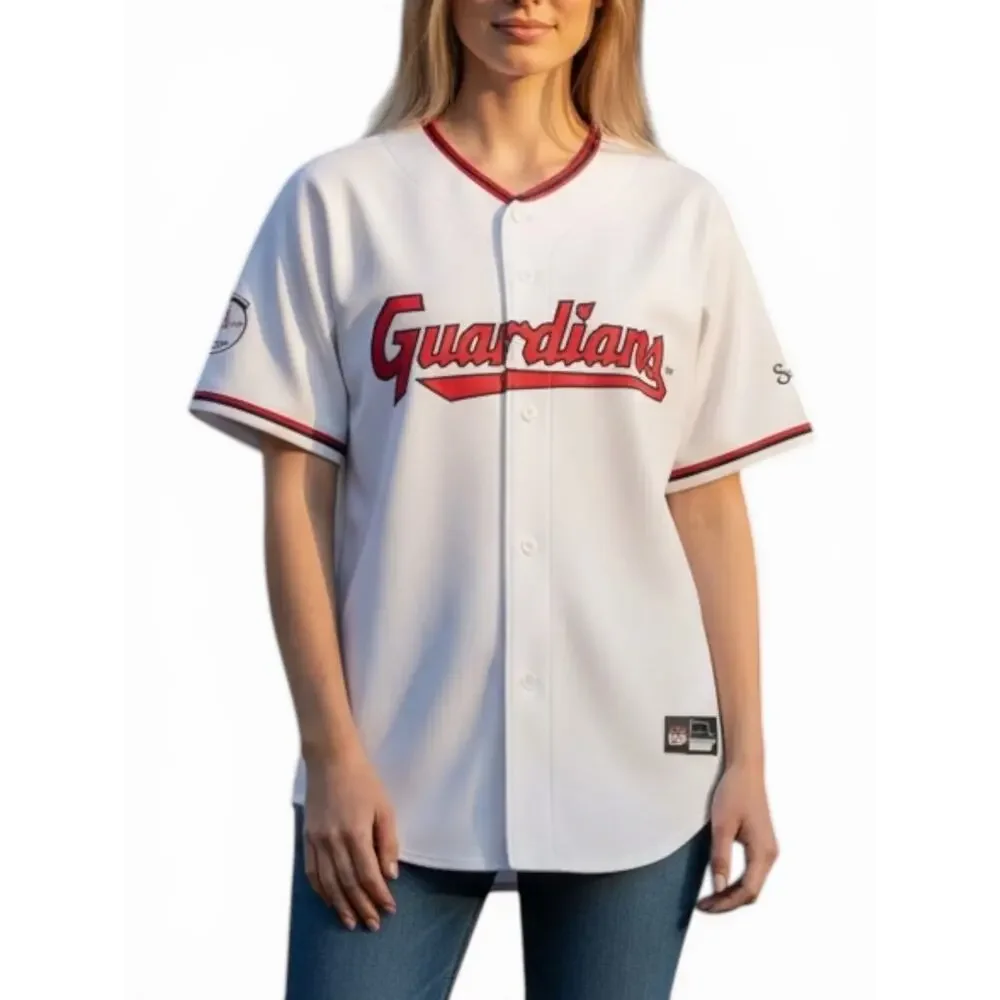 Cleveland Guardians Hunter Gaddis Jersey XL White Button Up Baseball MLB New 33 - Picture 2 of 13